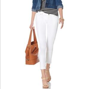 The Limited 678 White Crop Jeans Sz 14